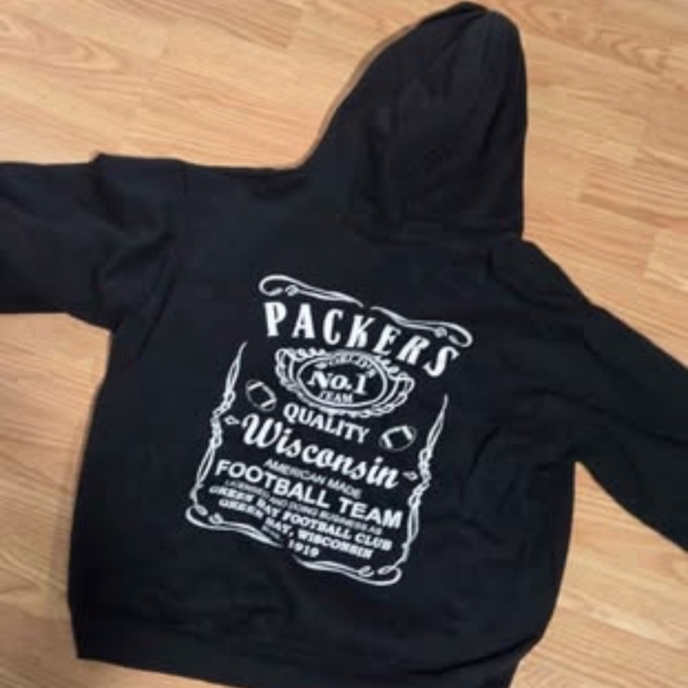 Greenbay Packers Black Thick Hoodie